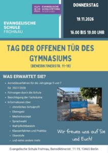 Unser Gymnasium kennenlernen: Tag der offenen Tür